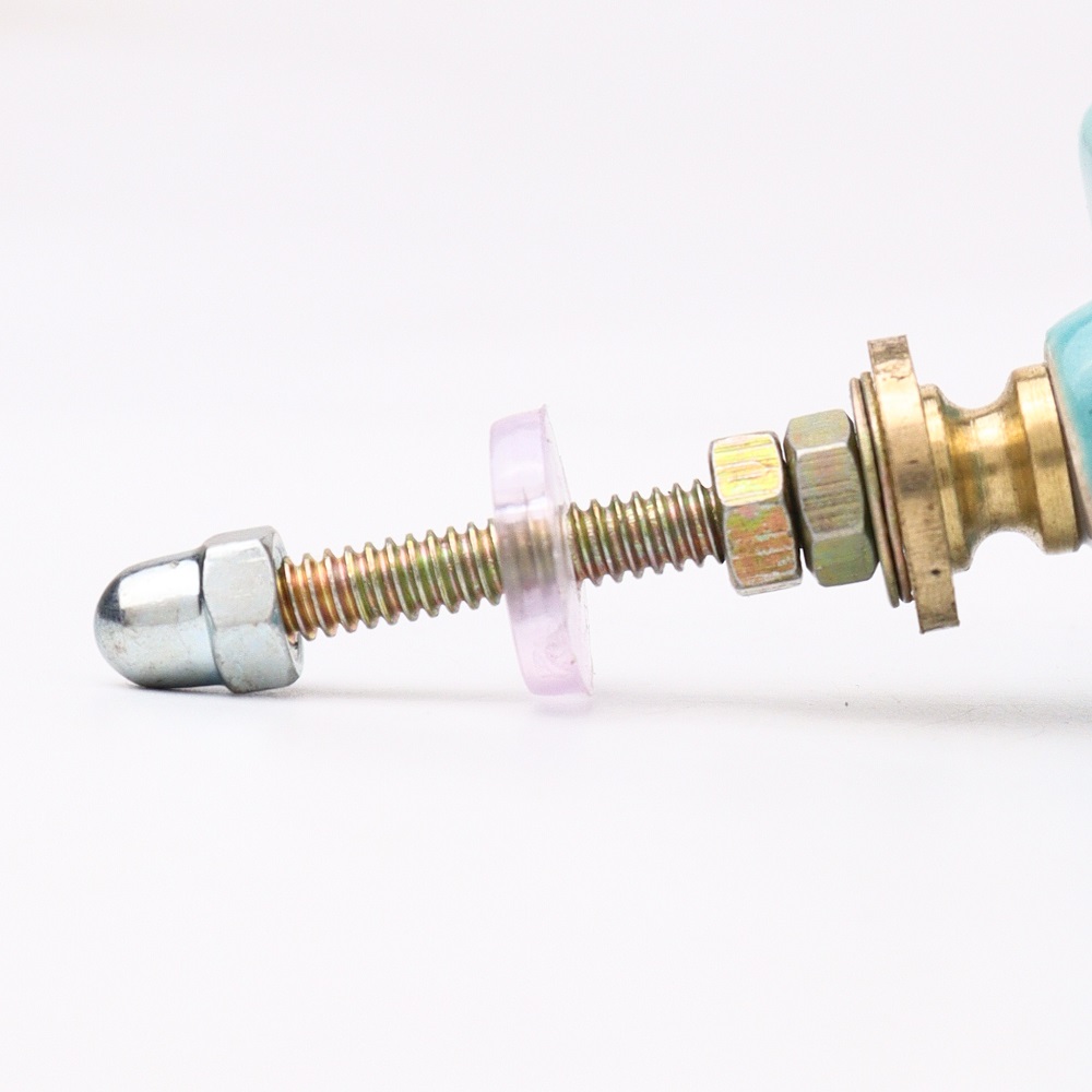 Turquoise Green Ceramic Bow Cabinet Knob